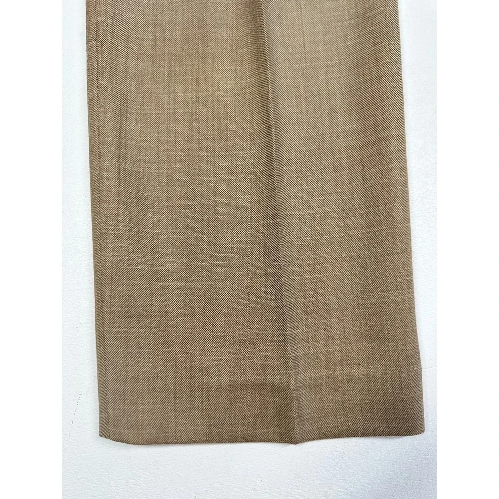 Lauren Ralph Lauren Women's Sz: 6 Linen Wool Bl Beige Pleated Dress Pants (b32) - Picture 3 of 5